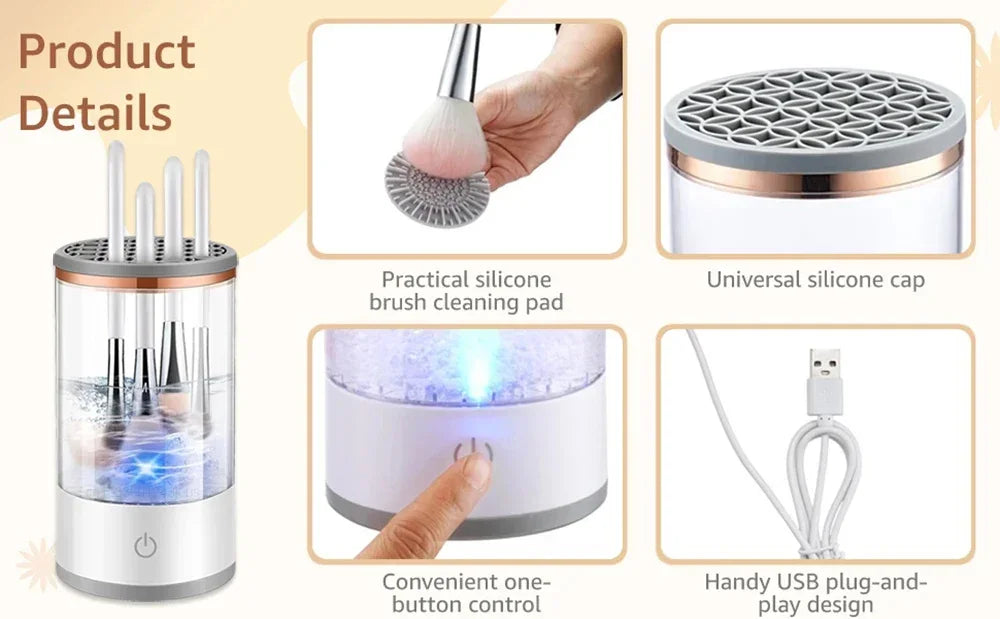 BRUSHBUDDY - Electric makeup brush cleaner